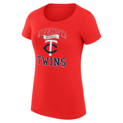 Minnesota Twins G-III 4Her by Carl Banks Women's Super-Slim Fit Lightweight Team Logo Graphic T-Shirt - Red - MLB on Sale