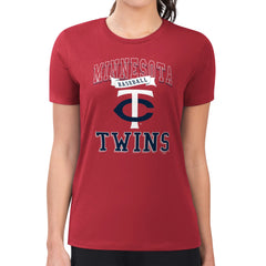 Minnesota Twins G-III 4Her by Carl Banks Women's Super-Slim Fit Lightweight Team Logo Graphic T-Shirt - Red - MLB on Sale
