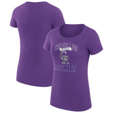 Colorado Rockies G-III 4Her by Carl Banks Women's Super-Slim Fit Lightweight Team Logo Graphic T-Shirt - Purple - MLB Sale