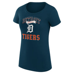 Detroit Tigers G-III 4Her by Carl Banks Women's Super-Slim Fit Lightweight Team Logo Graphic T-Shirt - Navy - MLB Discount