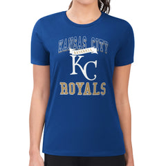 Kansas City Royals G-III 4Her by Carl Banks Women's Super-Slim Fit Lightweight Team Logo Graphic T-Shirt - Royal - MLB on Sale