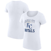 Kansas City Royals G-III 4Her by Carl Banks Women's Super-Slim Fit Lightweight Team Logo Graphic T-Shirt - White - MLB Sale