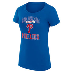 Philadelphia Phillies G-III 4Her by Carl Banks Women's Super-Slim Fit Lightweight Team Logo Graphic T-Shirt - Royal - MLB Online