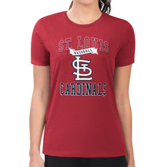 St. Louis Cardinals G-III 4Her by Carl Banks Women's Super-Slim Fit Lightweight Team Logo Graphic T-Shirt - Red - MLB Sale