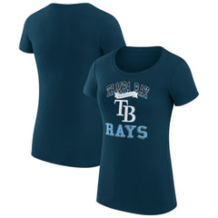 Tampa Bay Rays G-III 4Her by Carl Banks Women's Super-Slim Fit Lightweight Team Logo Graphic T-Shirt - Navy - MLB Sale