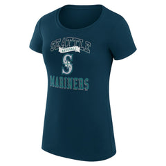 Seattle Mariners G-III 4Her by Carl Banks Women's Super-Slim Fit Lightweight Team Logo Graphic T-Shirt - Navy - MLB Sale