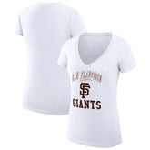 San Francisco Giants G-III 4Her by Carl Banks Women's Super-Slim Fit Lightweight Team Logo Graphic V-Neck T-Shirt - White - MLB Online