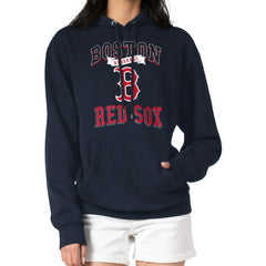 Boston Red Sox G-III 4Her by Carl Banks Women's Team Logo Graphic Fleece Pullover Hoodie - Navy - MLB Discount