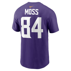 Nike Randy Moss Minnesota Vikings Retired Player Name & Number T-Shirt Purple