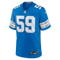 Nike Giovanni Manu Detroit Lions Team Game Jersey Blue