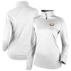 St. Louis Cardinals Columbia Women's Cooperstown Collection Shotgun 2.0 Omni-Wick Quarter-Zip Top - White - Columbia Discount