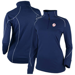 New York Yankees Columbia Women's Cooperstown Collection Shotgun 2.0 Omni-Wick Quarter-Zip Top - Navy - Columbia Online