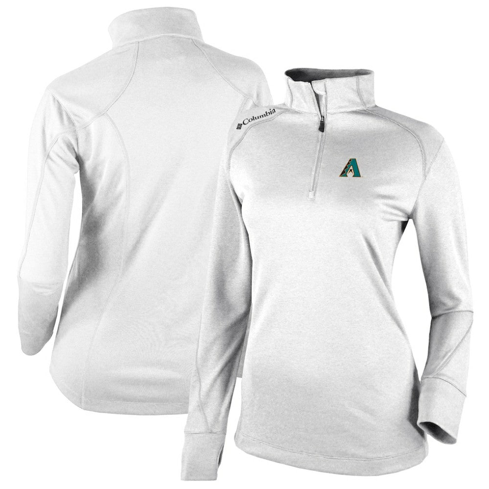 Arizona Diamondbacks Columbia Women's Cooperstown Collection Shotgun 2.0 Omni-Wick Quarter-Zip Top - White - Columbia Lifestyle
