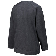 Minnesota Vikings Profile Women's Plus Size Acid Wash Raglan Sweatshirt Charcoal