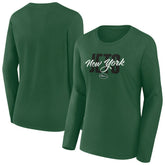 Fanatics New York Jets Women's Long Sleeve Scoop Neck T-Shirt Green