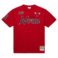 Dennis Rodman Chicago Bulls Premium Nickname T-Shirt for sale Red | Mitchell & Ness for sale