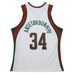 Giannis Antetokounmpo Milwaukee Bucks 2013/14 Hardwood Classics Swingman Jersey White | Mitchell & Ness for sale