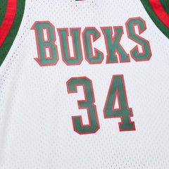 Giannis Antetokounmpo Milwaukee Bucks 2013/14 Hardwood Classics Swingman Jersey White | Mitchell & Ness for sale