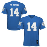 Amon-Ra St. Brown Detroit Lions Youth Replica Player Jersey Blue