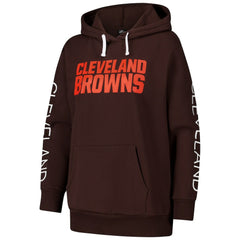 Cleveland Browns G-III 4Her by Carl Banks Women's Extra Inning Pullover Hoodie Brown