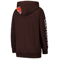Cleveland Browns G-III 4Her by Carl Banks Women's Extra Inning Pullover Hoodie Brown