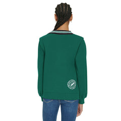New York Jets Tommy Hilfiger Women's Alice V-Neck Pullover Sweatshirt Green