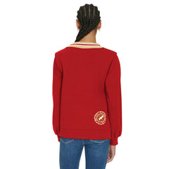 San Francisco 49ers Tommy Hilfiger Women's Alice V-Neck Pullover Sweatshirt Scarlet