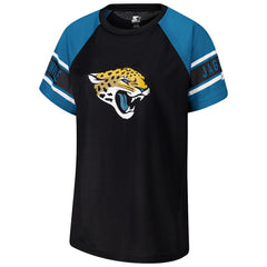 Jacksonville Jaguars Starter Women's 1st Rounder Color Block Raglan Top Black