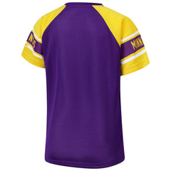 Minnesota Vikings Starter Women's 1st Rounder Color Block Raglan Top Purple