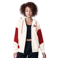 Kansas City Chiefs Starter Women's Scrimmage Full-Zip Hoodie White