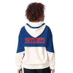 New England Patriots Starter Women's Scrimmage Full-Zip Hoodie White
