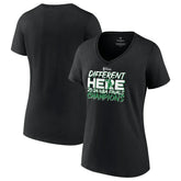 Boston Celtics Women's 2024 NBA Finals Champions Pump Fake Hometown Originals V-Neck T-Shirt Black | Fanatics Near Me