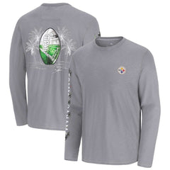 Pittsburgh Steelers Oasis Endzone Lux Long Sleeve T-Shirt Gray