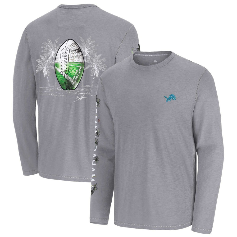 Detroit Lions Oasis Endzone Lux Long Sleeve T-Shirt Gray