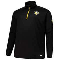 Pittsburgh Penguins Fanatics Big & Tall Authentic Pro Quarter-Zip Top - Black - NHL 201673098