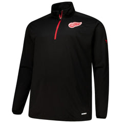 Detroit Red Wings Fanatics Big & Tall Authentic Pro Quarter-Zip Top - Black - NHL 201673100