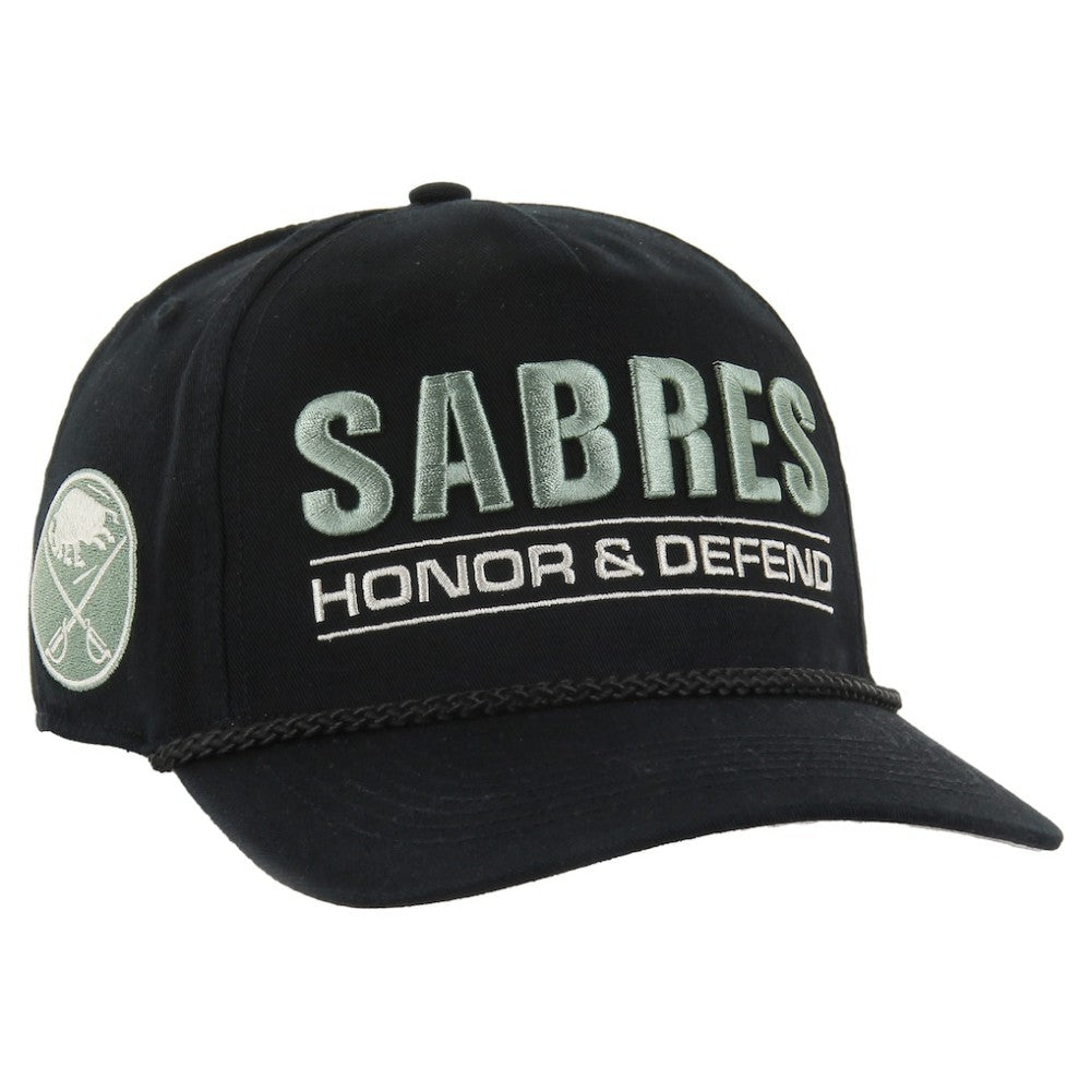 Buffalo Sabres '47 OHT Military Appreciation Homeland Honor and Defend Hitch Adjustable Hat - Black - NHL 201673146
