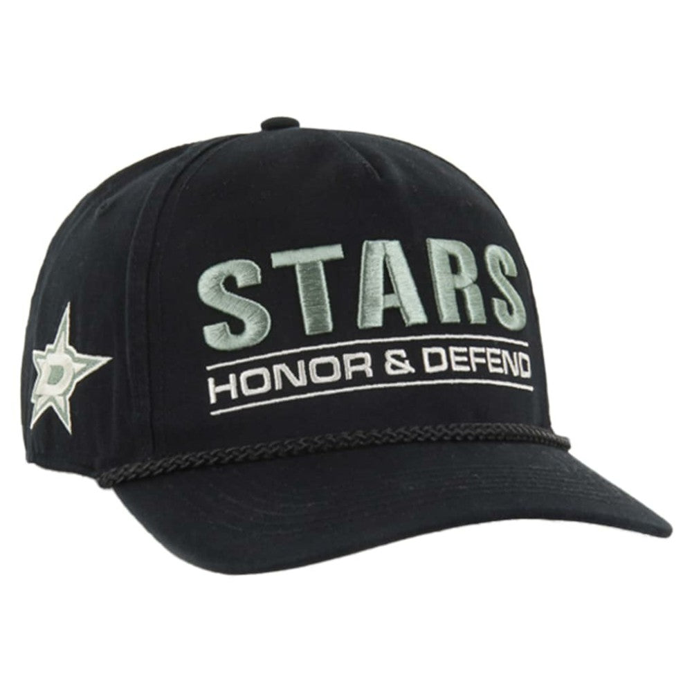 Dallas Stars '47 OHT Military Appreciation Homeland Honor and Defend Hitch Adjustable Hat - Black - NHL 201673147