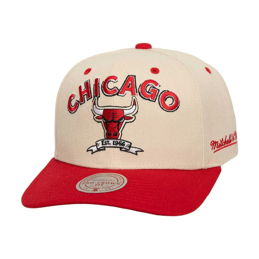 Chicago Bulls 6x NBA Champions Soul Legacy Defined Snapback Hat Cream/Red | Mitchell & Ness discount