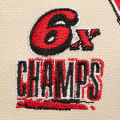 Chicago Bulls 6x NBA Champions Soul Legacy Defined Snapback Hat Cream/Red | Mitchell & Ness discount