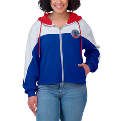 Buffalo Bills WEAR by Erin Andrews Women's Plus Size Color Block Full-Zip Hoodie Royal