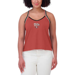 San Francisco 49ers WEAR by Erin Andrews Women's Cross Strap Tri-Blend Tank Top Scarlet