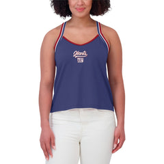 New York Giants WEAR by Erin Andrews Women's Cross Strap Tri-Blend Tank Top Royal