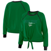 New York Jets WEAR by Erin Andrews Women's Tie-Front Long Sleeve T-Shirt Green