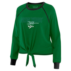 New York Jets WEAR by Erin Andrews Women's Tie-Front Long Sleeve T-Shirt Green