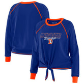 Denver Broncos WEAR by Erin Andrews Women's Tie-Front Long Sleeve T-Shirt Royal
