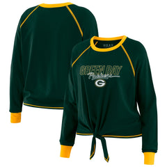 Green Bay Packers WEAR by Erin Andrews Women's Tie-Front Long Sleeve T-Shirt Green