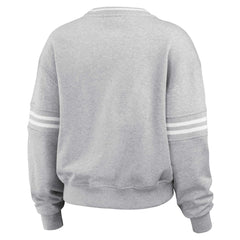 Tampa Bay Buccaneers WEAR by Erin Andrews Women's Cropped Pullover Sweatshirt Heather Gray