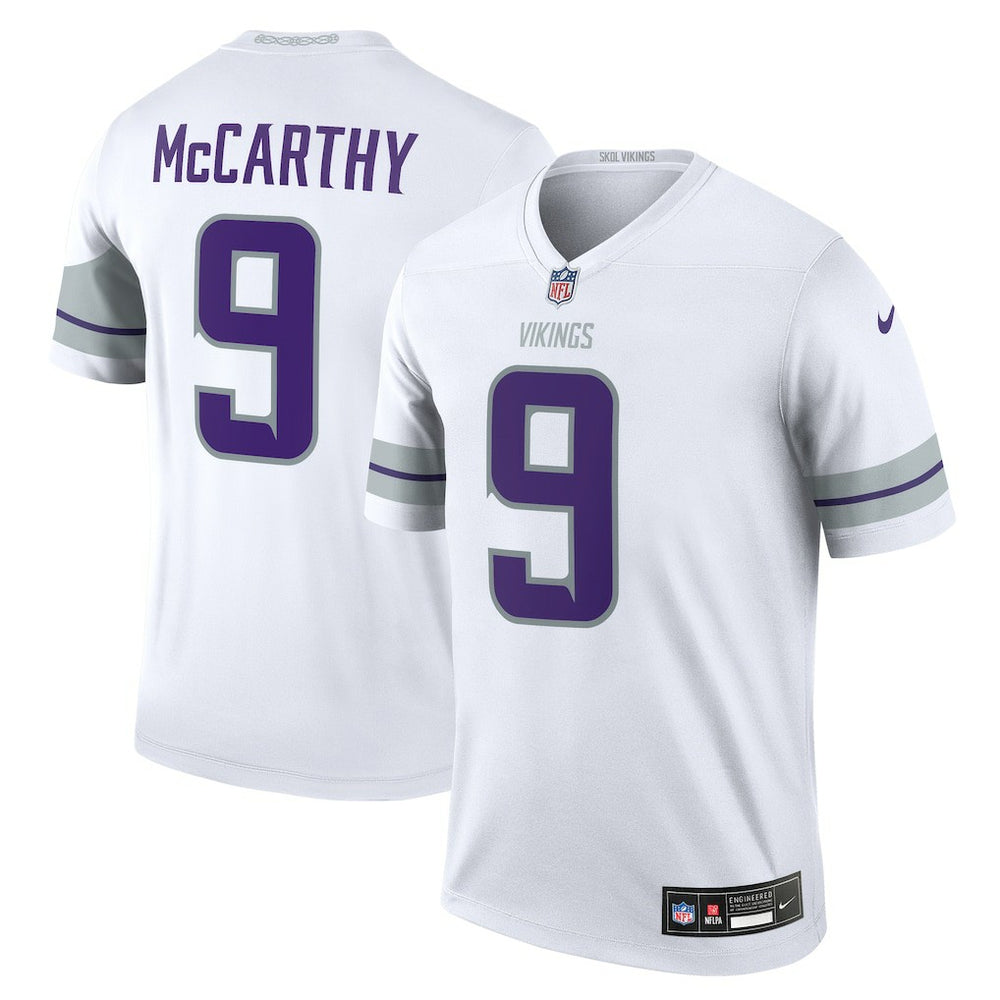 Nike J.J. McCarthy Minnesota Vikings Legend Player Performance Top White