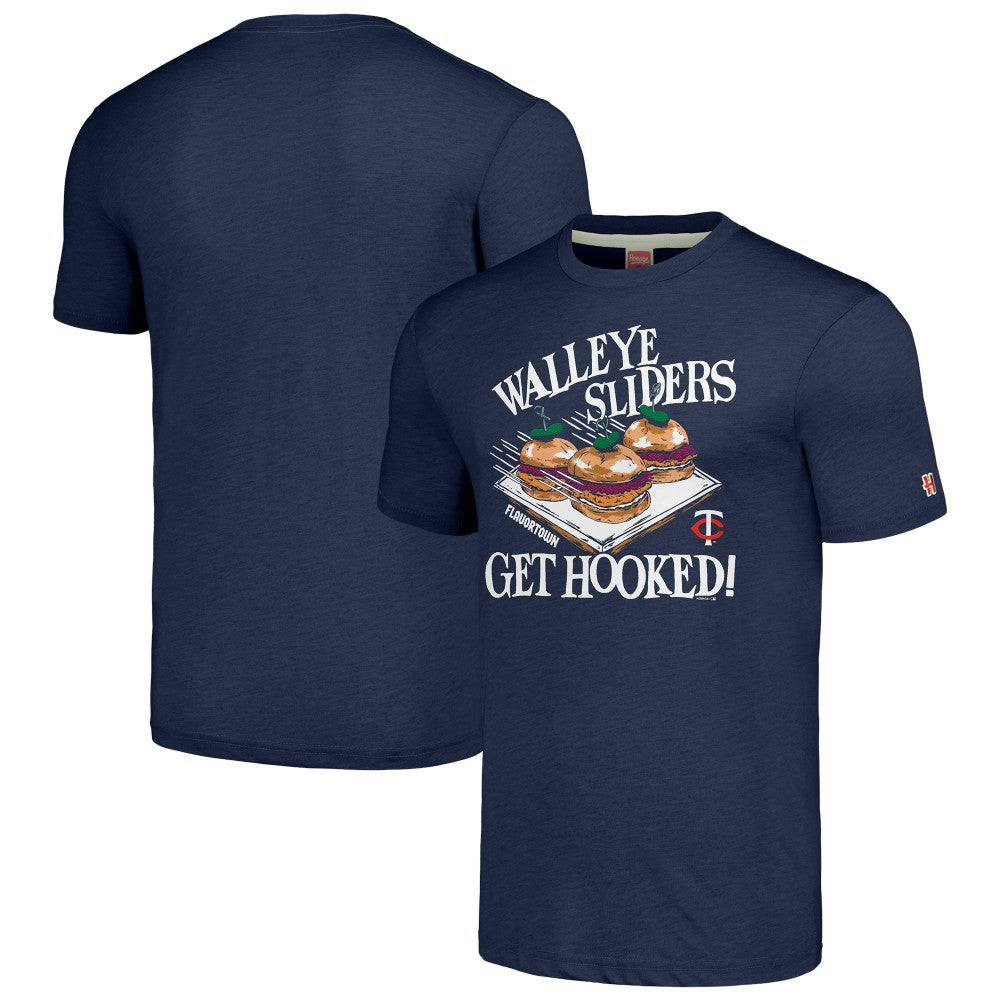 Minnesota Twins MLB x Guy Fieri’s Flavortown Unisex Tri-Blend T-Shirt - Navy - MLB Lifestyle